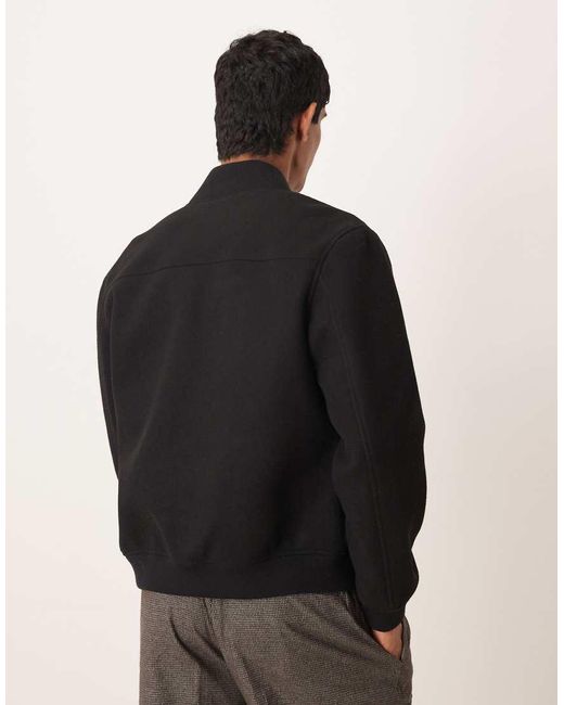 Mango Black Harrington Jacket for men