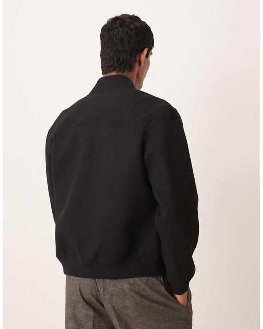 Mango Black Harrington Jacket for men