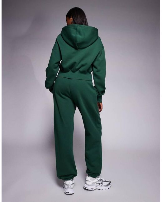 Nike Green Phoenix Fleece High Waisted Oversized Cuffed joggers
