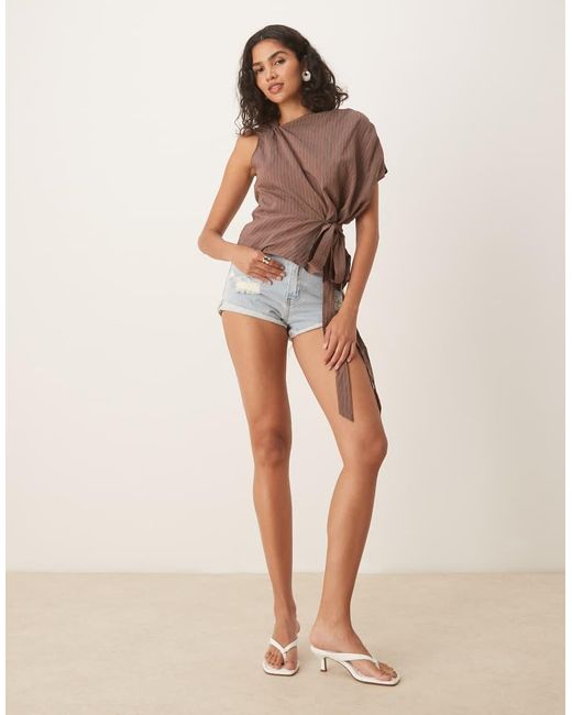 Glamorous Blue Distressed Denim Shorts