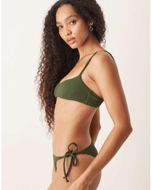 Free Society Green Bralet Bikini Top