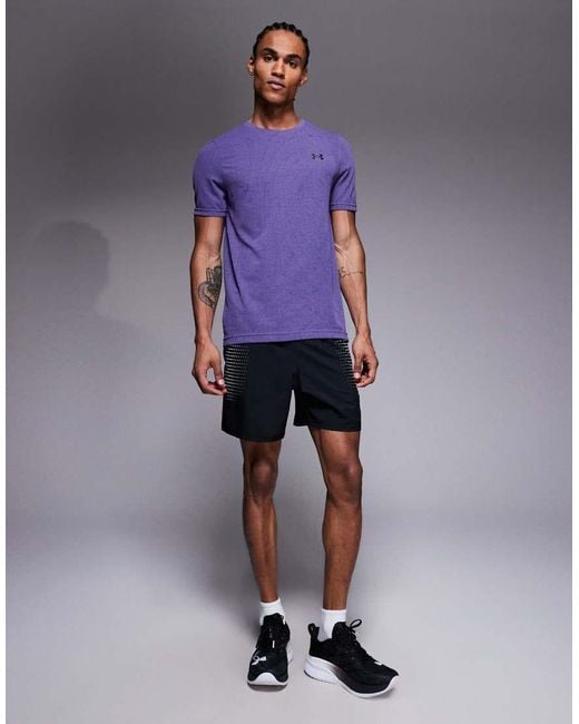 Under Armour Purple Vanish Seamless Novelty Short Sleeve T-shirt for men