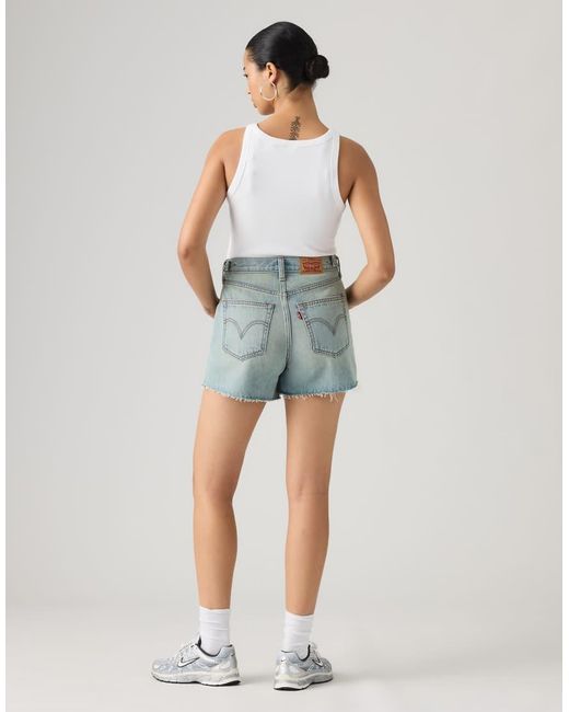 Levi's Blue Cinch Mid-Thigh Shorts