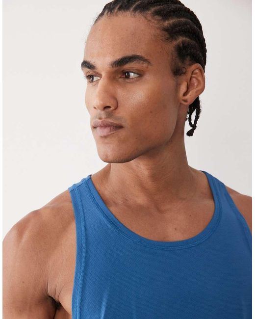 4505 Blue Icon Quick Dry Mesh Training Vest With Racer Back for men