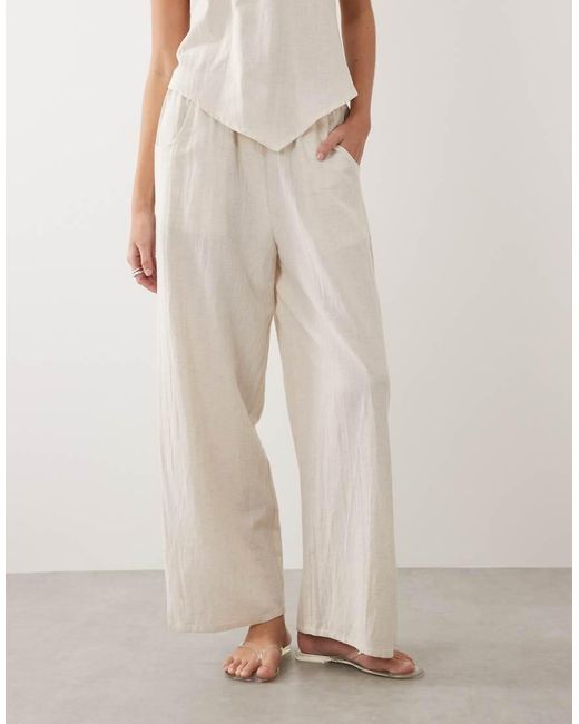 esmé studios Natural Esmee Tie Front Beach Pants