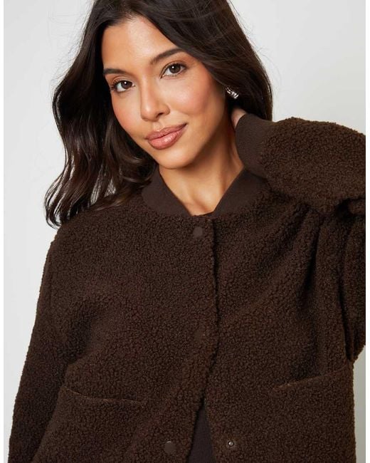 Threadbare Brown Borg Bomber Jacket