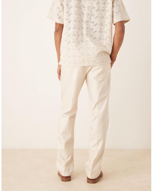 SELECTED – ascot – regular-fit-hose in Natural für Herren