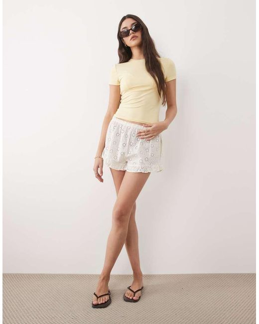 Miss Selfridge Natural Sculpted Short Sleeve Tee