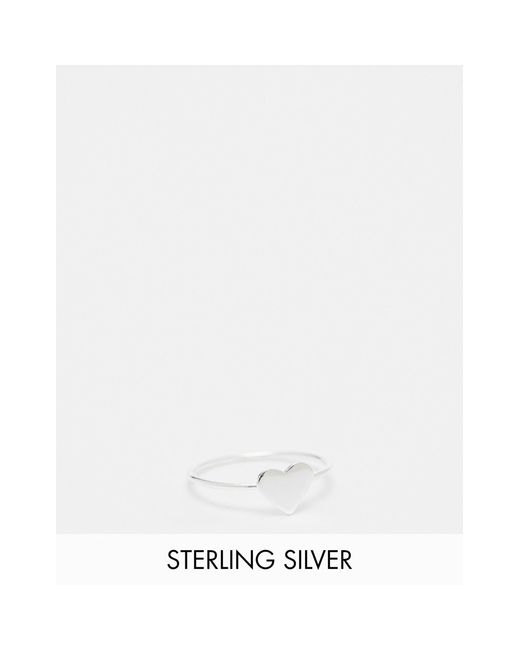 ASOS White Sterling Ring With Heart Design