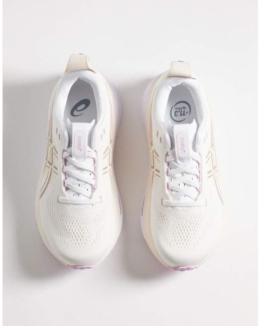 Asics White Gel-Kayano 33 Running Trainers