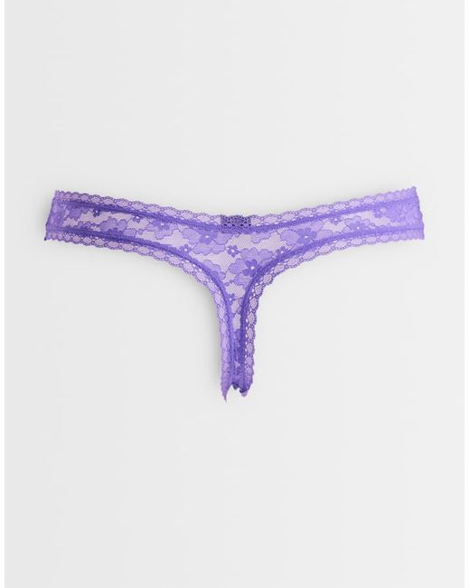 ASOS Multicolor 3 Pack All Over Lace Dipped Front Thong