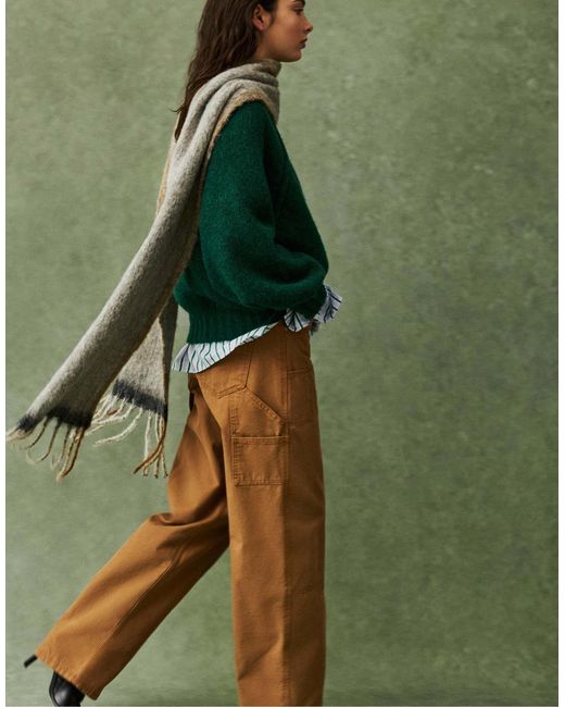 Écharpe douce à franges - pâle Pull&Bear en coloris Gray
