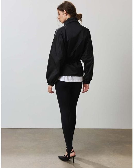 Pull&Bear Black Drawstring Waist Jacket