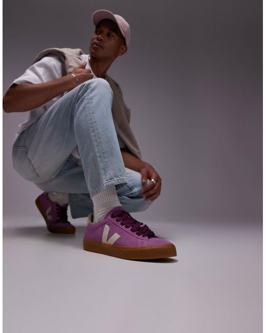 Veja Purple Campo Bold Suede Trainer for men