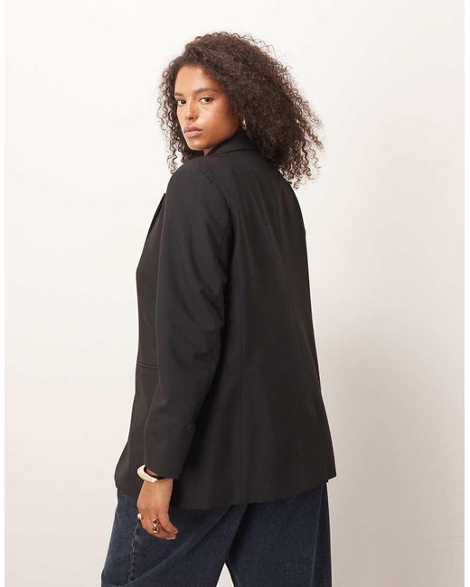ASOS Black Asos Design Curve Tailored Relaxed Blazer