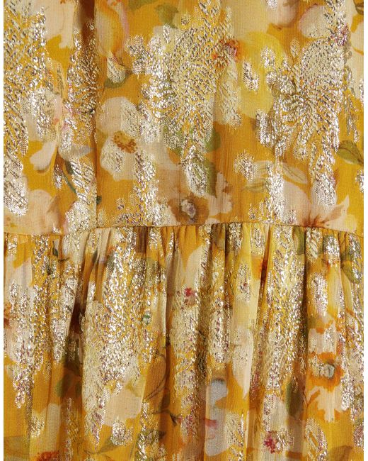 River Island Metallic Floral Glitter Slip Maxi Dress