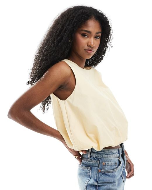 Monki White Bubble Top