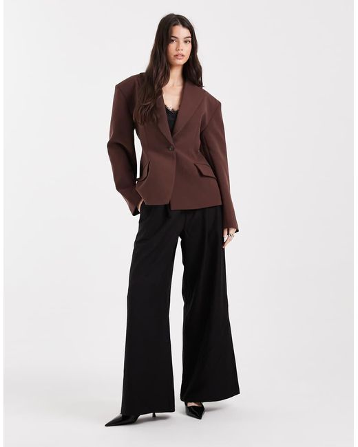 ASOS Purple Sculpt Cinch Waist Blazer
