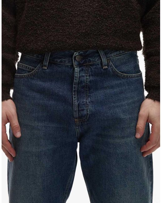 Carhartt Black Marlow Relaxed Straight Fit Denim Jeans for men