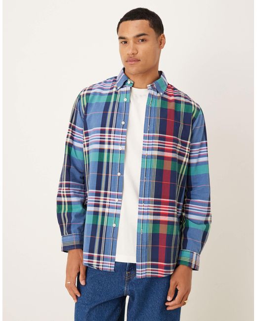 Polo Ralph Lauren – gebürstetes oxford-hemd in Blue für Herren