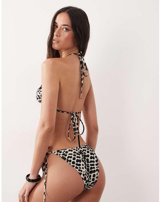ARKET Brown Mix And Match Tie Up Bikini Bottom