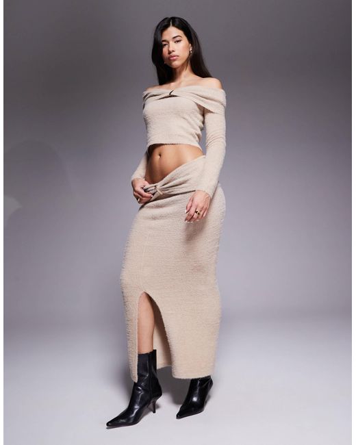 Aria Cove Gray – flauschiger strickpullover