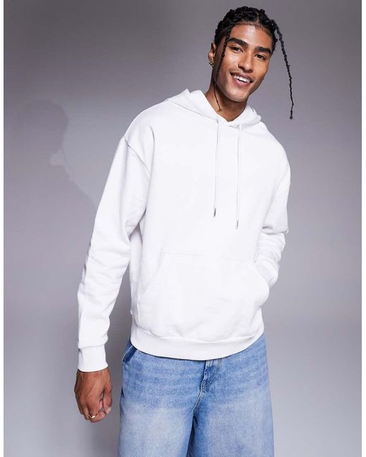 ASOS White Oversized Hoodie With Mango Prints for men