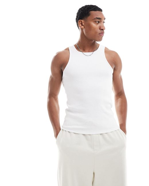 ASOS White Muscle Fit With High Neck for men
