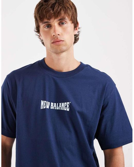 New Balance Blue Wavey T-shirt for men