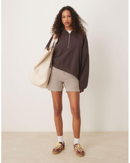 Dickies Brown Hickory Stripe Carpenter Shorts