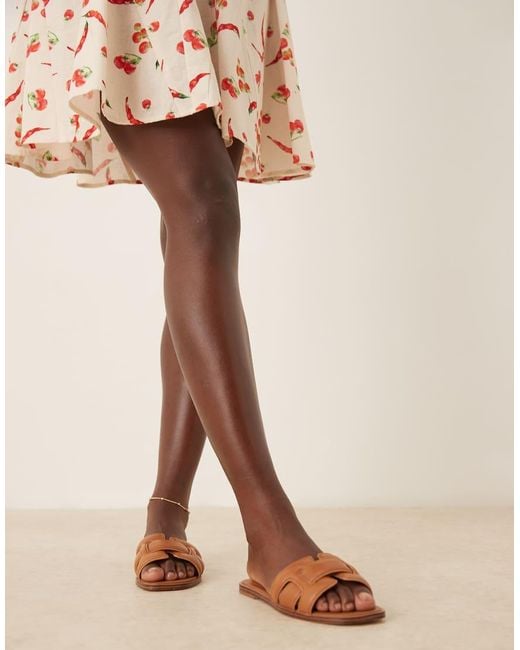 ALDO Brown Elenaa Padded Flat Sandals