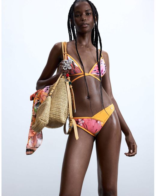 Bas Desigual en coloris Orange