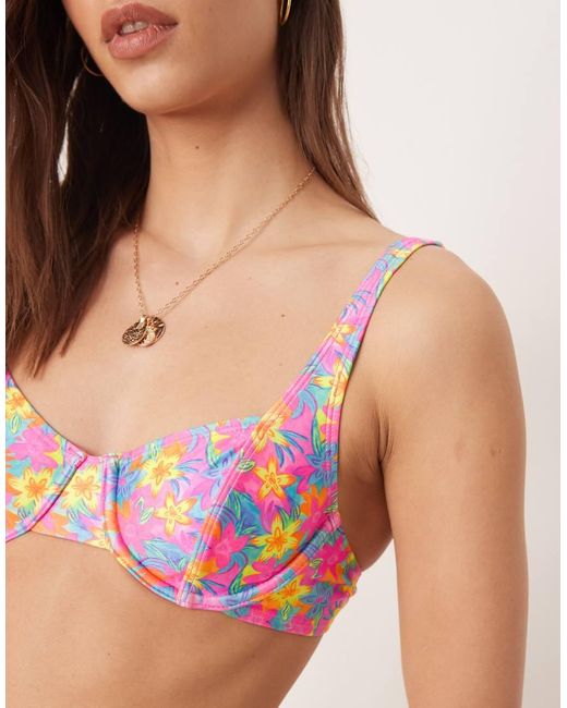 Kulani Kinis Multicolor Wildest Dreams Underwire Bikini Top