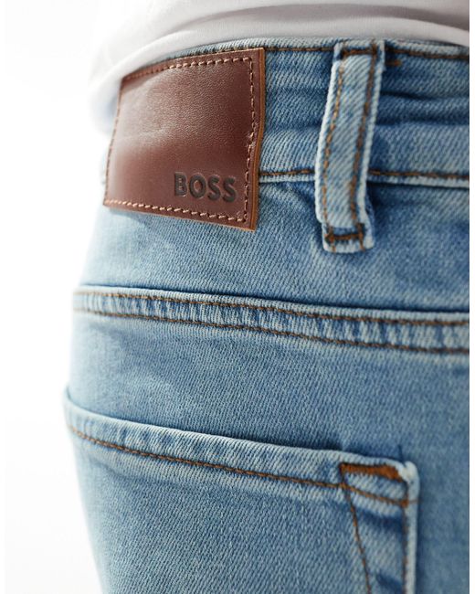Boss Blue Remaine Denim Shorts for men