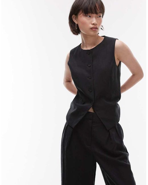 Gilet Con Scollo Rotondo di Mango in Black