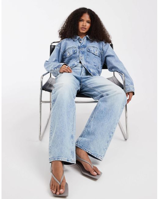 Pieces Blue Trucker Jacket