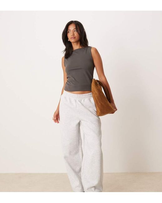 ASOS White Asos Design Petite Barrel Leg jogger