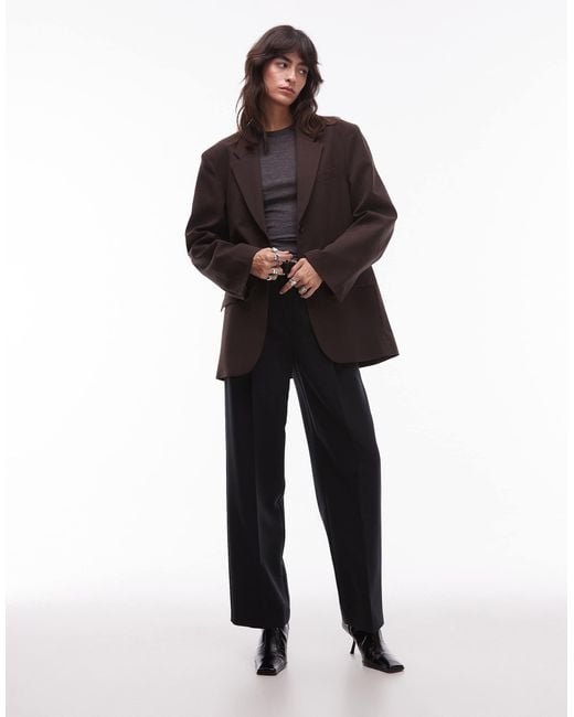 ARKET Brown Wool Tailored Blazer