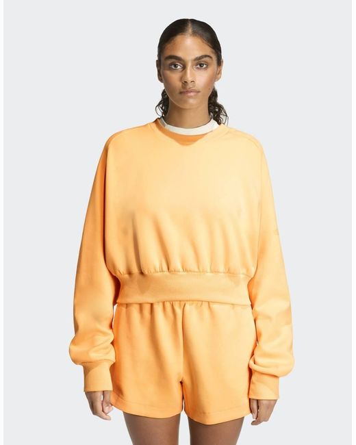 Adidas Originals Yellow Soft Lux Loose Sweatshirt