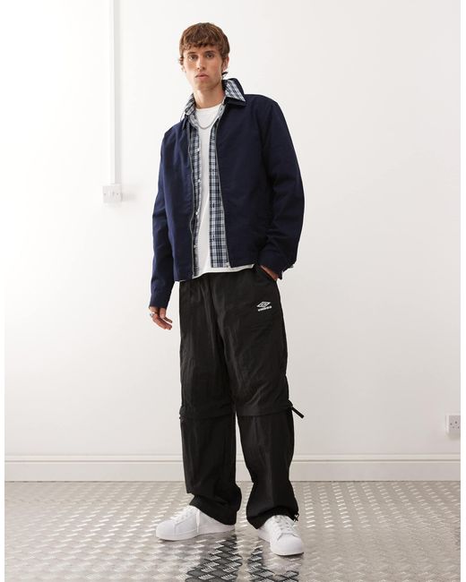 Umbro – locker geschnittene jogginghose mit reißverschluss in Blue für Herren