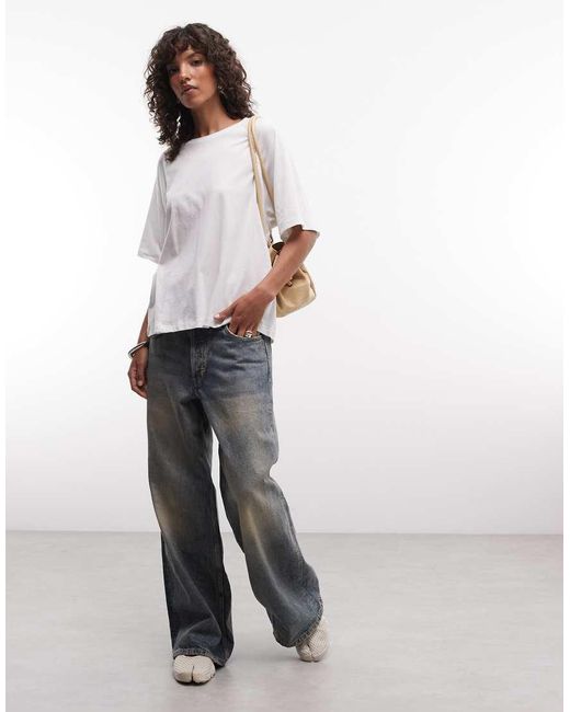 Weekday White Boxy Fit Raglan T-shirt