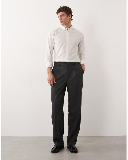 Only & Sons White Slim Fit Stretch Poplin Shirt for men