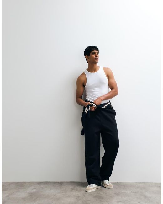 ASOS Blue Essentials Muscle Fit Vest for men