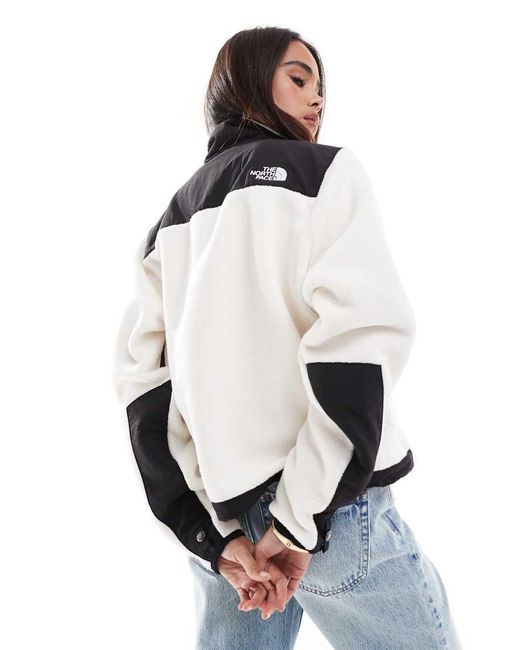 The North Face White Retro Denali Heavyweight Polar Fleece Jacket