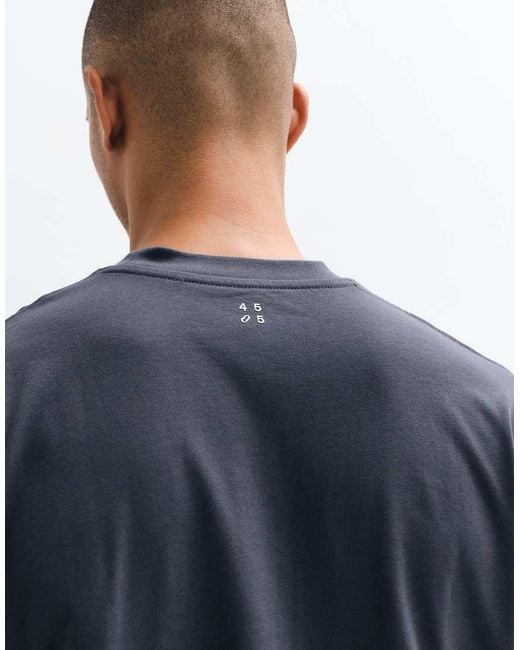 4505 Blue Icon Heavyweight Cotton Oversized T-shirt With Quick Dry Finish for men
