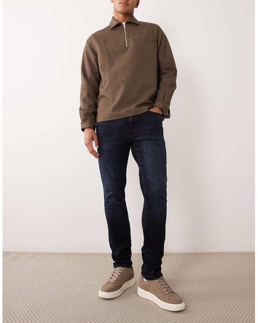 Only & Sons White Loom Slim Fit Jeans for men