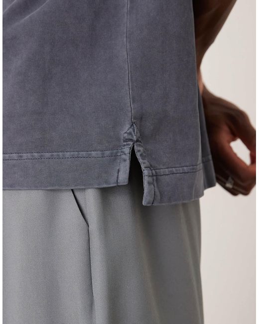 Polo à manches courtes en jersey épais - foncé ARKET pour homme en coloris Blue