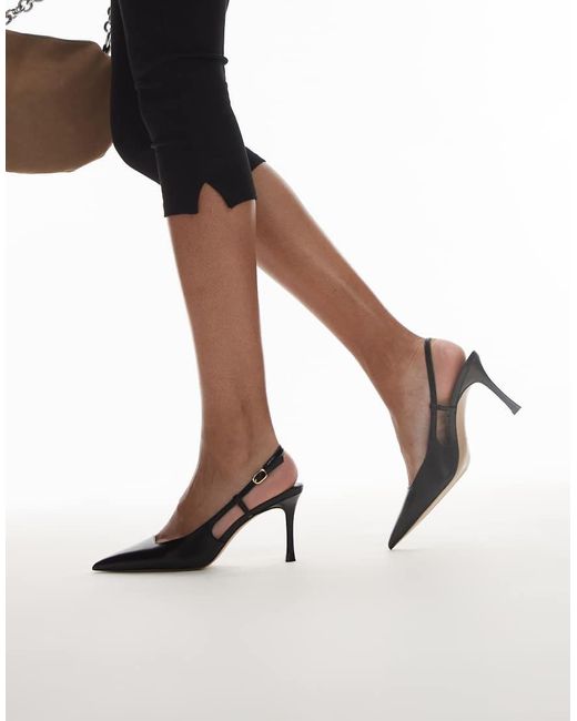 Mango Black Classic Sling Back Heel