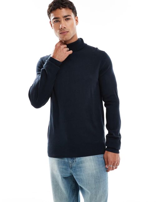 Threadbare – rollkragenpullover in Blue für Herren