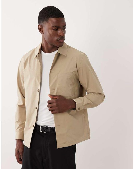 Mango White Performance Crease Proof Breathable Jacket for men